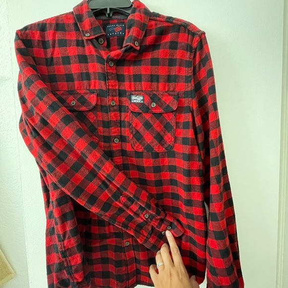 Perry Ellis America Red and black size medium shirt - Picture 4 of 7